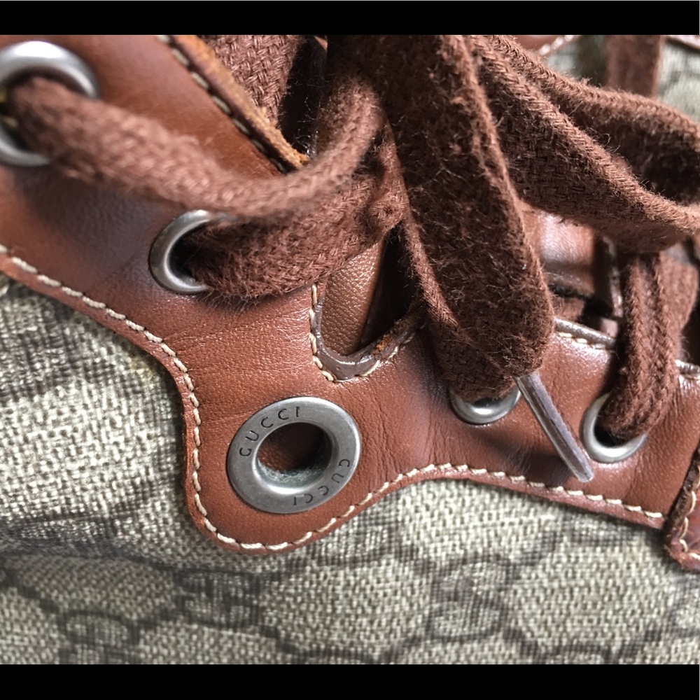 ❗️Sold ❗️Gucci Brown Men's Gg Plus High-top - Picture 6 of 8